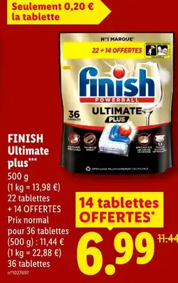Lidl Finish ultimate plus offre