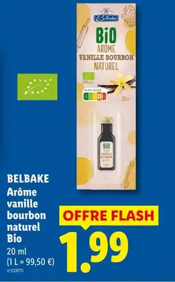 Lidl Belbake arôme vanille bourbon naturel bio offre