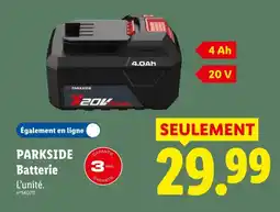 Lidl Parkside batterie offre