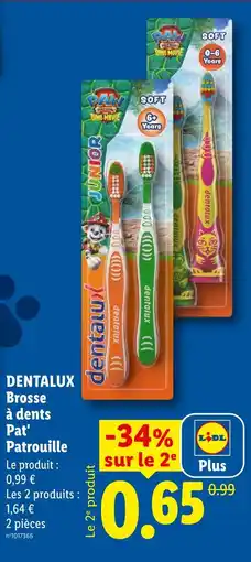 Lidl Dentalux brosse à dents pat' patrouille offre