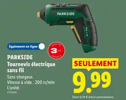 Lidl Parkside tournevis électrique sans fil offre