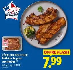 Lidl L'étal l’étal du boucher poitrine de porc aux herbes offre