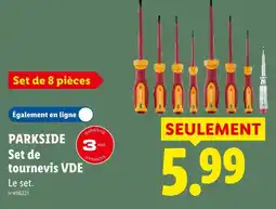 Lidl Parkside set de tournevis vde offre