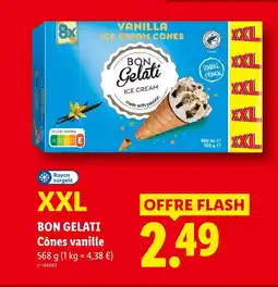 Lidl Bon gelati cônes vanille offre