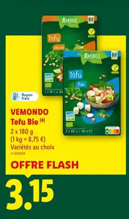 Lidl Vemondo tofu bio smoked offre