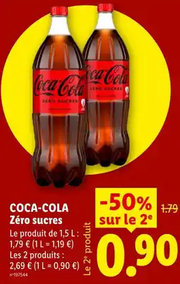 Lidl Coca-cola zéro sucres offre