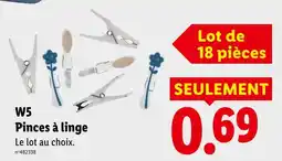 Lidl W5 pinces à linge offre