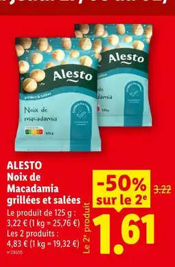 Lidl Alesto noix de macadamia offre