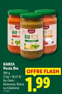 Lidl Kania pesto bio offre