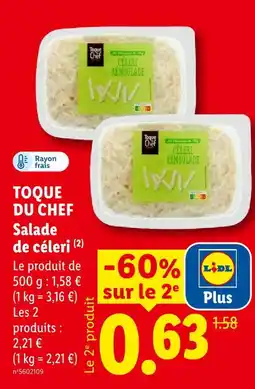 Lidl Toque du chef salade de céleri offre