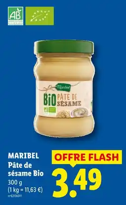 Lidl Maribel pâte de sésame bio offre