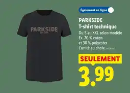 Lidl Parkside t-shirt technique offre