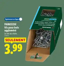 Lidl Parkside vis pour bois aggloméré offre