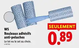 Lidl W5 rouleaux adhésifs anti-peluches offre