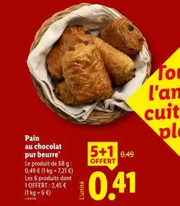 Lidl Pain au chocolat pur beurre offre