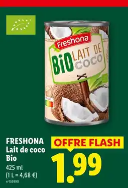 Lidl Freshona lait de coco bio offre