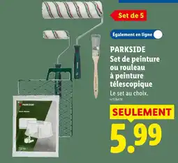 Lidl Parkside set de peinture ou rouleau à peinture télescopique offre