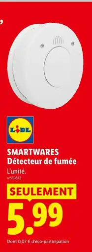 Lidl Smartwares détecteur de fumée offre