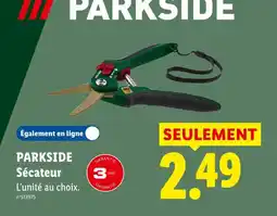 Lidl Parkside sécateur offre