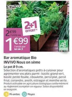 Jardiland Invivo - bar aromatique bio nous on sème offre
