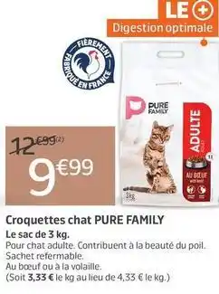 Jardiland Pure family - croquettes chat offre
