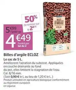 Jardiland Ecloz - billes d'argile offre