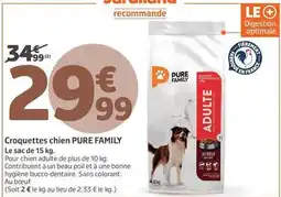 Jardiland Pure family - croquettes chien offre