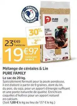 Jardiland Pure family - mélange de céréales & lin offre