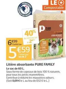 Jardiland Tous - litière absorbante offre