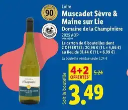 Lidl Muscadet - sèvre & maine sur lie offre