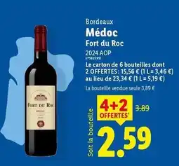 Lidl Medoc fort du roc offre