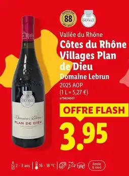 Lidl Orange - côtes du rhône villages plan de dieu offre
