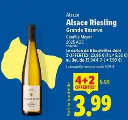 Lidl Aoc - alsace riesling grande réserve offre