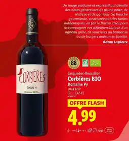 Lidl Adam - languedoc roussillon corbières bio offre