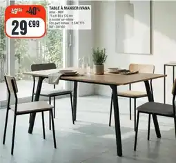La Foir'Fouille Table à manger vana offre