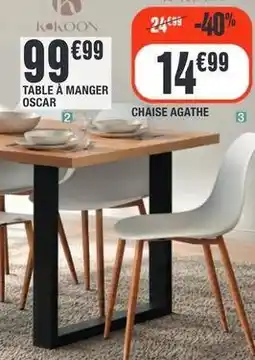 La Foir'Fouille Kokoon - table a manger oscar offre