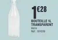 La Foir'Fouille Bouteille 1l transparent offre