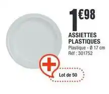 La Foir'Fouille Assiettes plastiques offre
