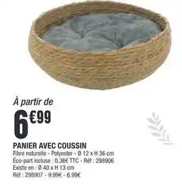 La Foir'Fouille Panier avec coussin offre