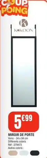 La Foir'Fouille Kokoon - miroir de porte offre
