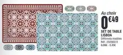 La Foir'Fouille Set de table offre