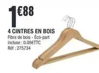 La Foir'Fouille 4 cintres en bois offre