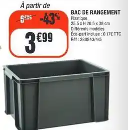 La Foir'Fouille Bac de rangement offre