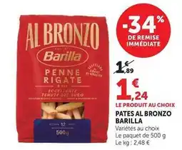 Hyper U Barilla - pates al bronzo offre