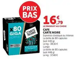 Hyper U Carte noire - cafe offre