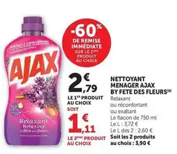 Hyper U Ajax - nettoyant menager by fete des fleurs offre
