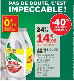 Hyper U Ariel - lessive liquide offre