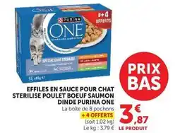 Hyper U Purina - effiles en sauce pour chat sterilise poulet boeuf saumon offre