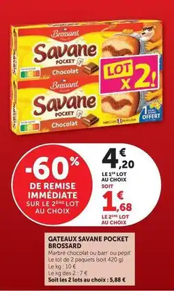 Hyper U Brossard - gateaux savane pocket offre