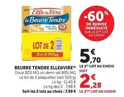 Hyper U Elle & vire - beurre tendre offre